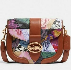 🎉HP🎉New💚Coach Georgie Saddle Bag with Patchwork